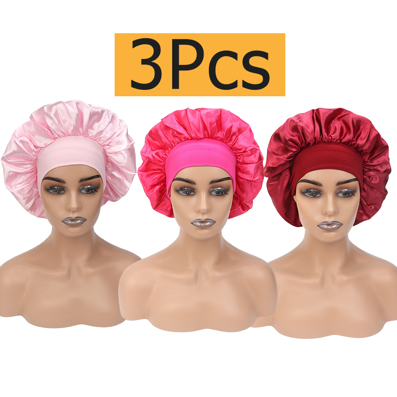 Silk Bonnet Satin Hair Bonnets - Sleeping Pack Overnight ulasan dan harga